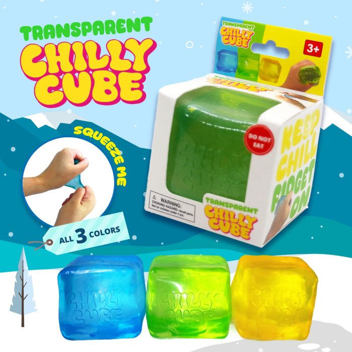 Squishy Ice Chilly Cube Transparent (3 colors) Sensory