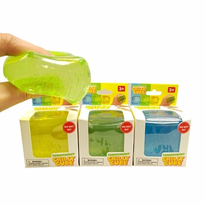 Squishy Ice Chilly Cube Transparent (3 colors) Sensory