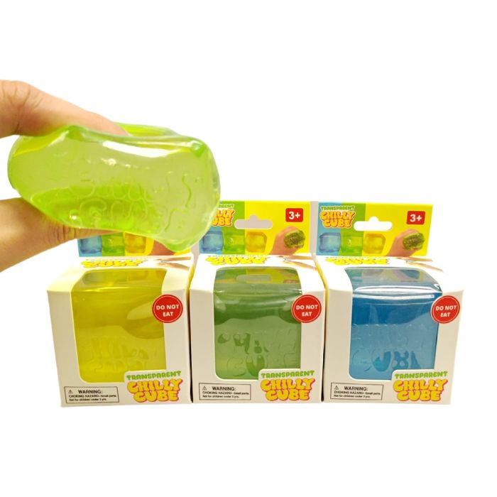 Squishy Ice Chilly Cube Transparent (3 colors) Sensory
