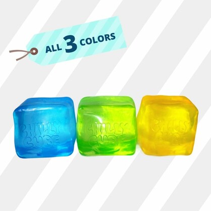 Squishy Ice Chilly Cube Transparent (3 colors) Sensory