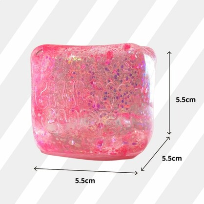 Squishy Ice Chilly Cube Glittery (6 colors) Sensory