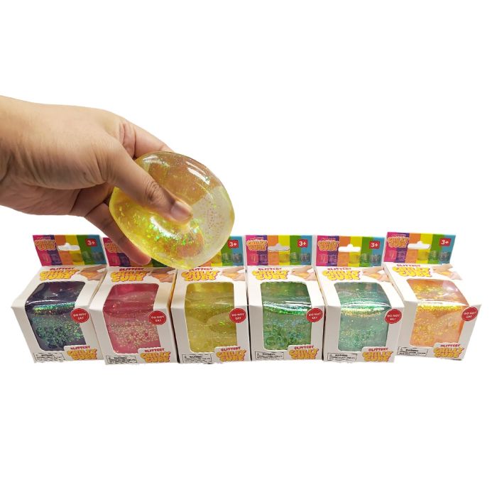 Squishy Ice Chilly Cube Glittery (6 colors) Sensory