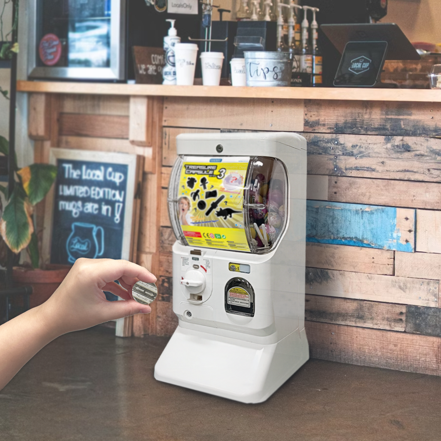 Capsule Vending machine(1 container) - White color