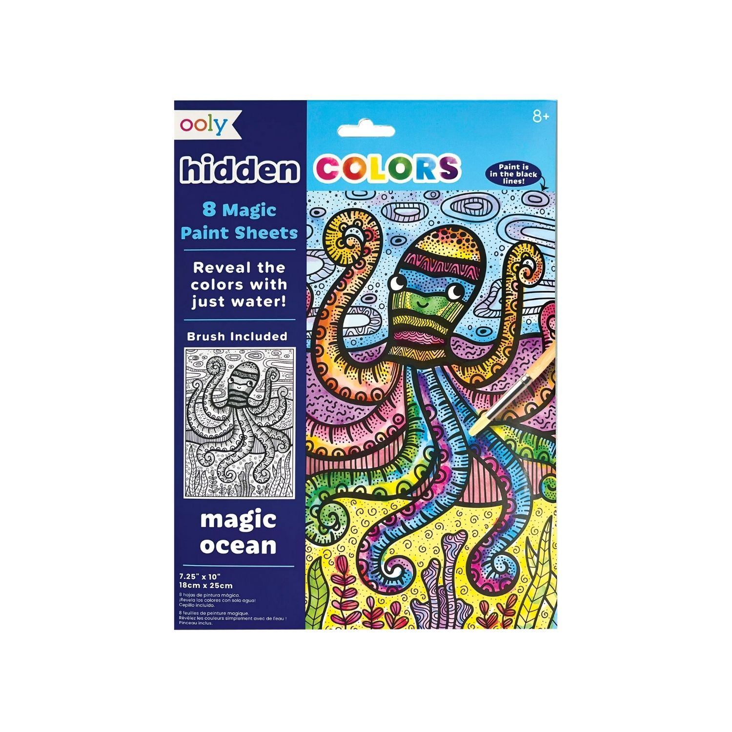 Hidden Colors Magic Paint Sheets - Magic Ocean