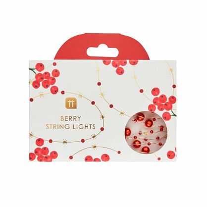 Botanical Holly Bead String Lights 3M 60L