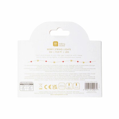 Botanical Holly Bead String Lights 3M 60L