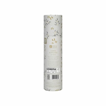 Mistletoe White Long Christmas Matches - 50 Matches