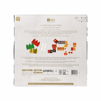 Folklore Green Christmas Crackers - 6 Pack