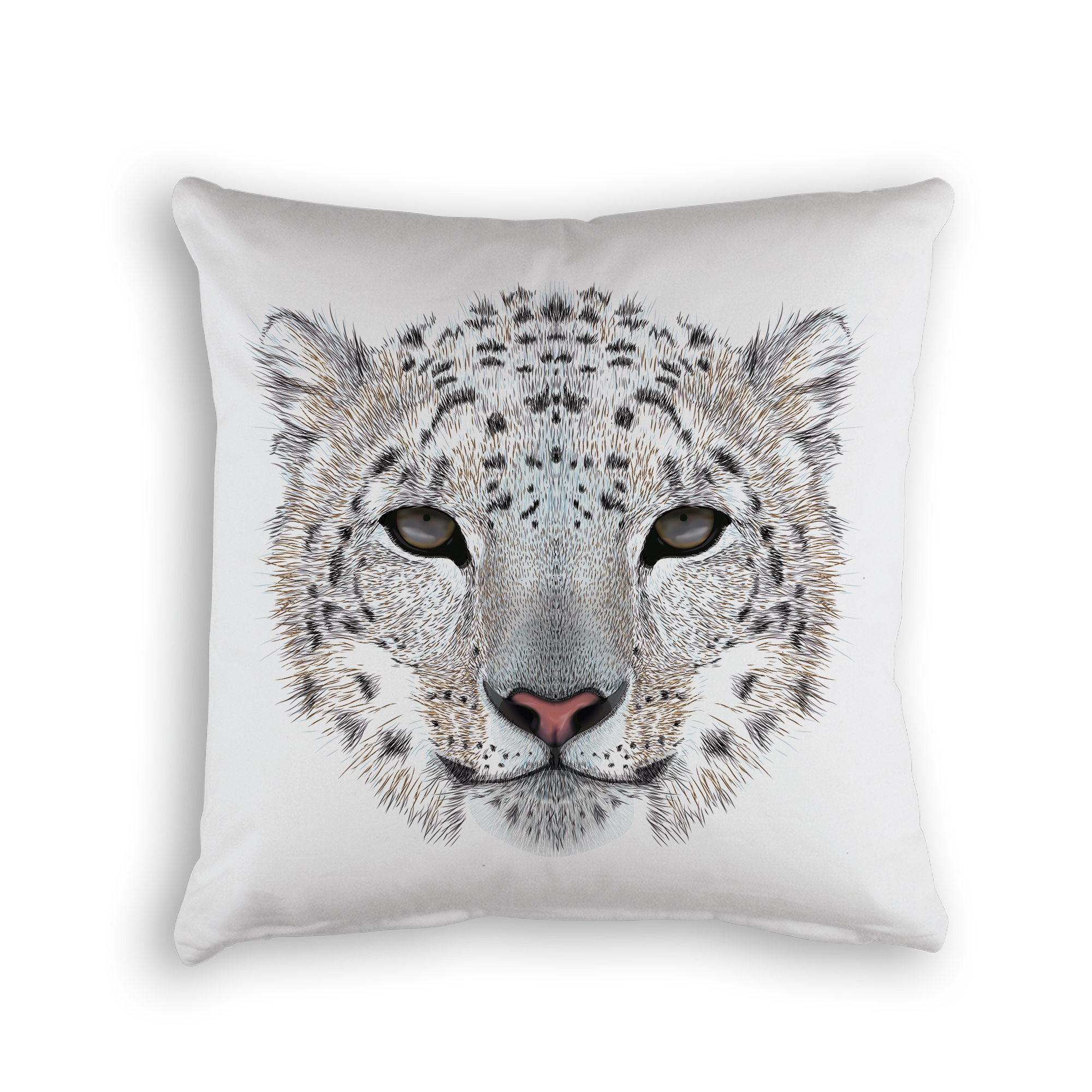 Organic Cotton Cushion Cover - Snow Leopard