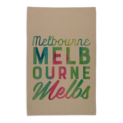 Organic Cotton Tea Towel - Melbourne