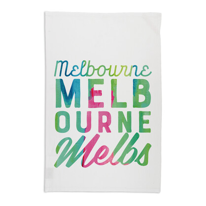 Organic Cotton Tea Towel - Melbourne