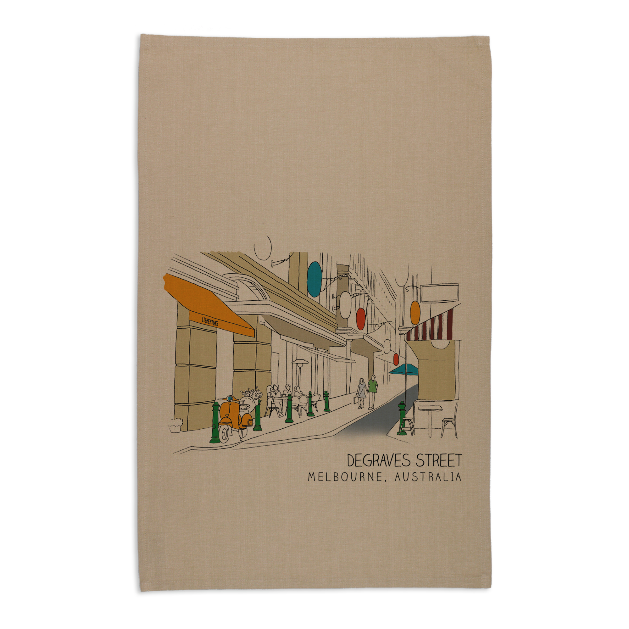 Organic Cotton Tea Towel - Degraves Street