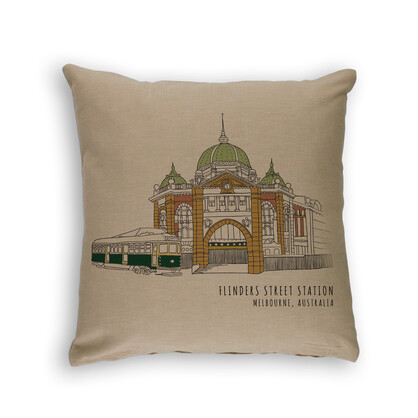 Organic Cotton Cushion Cover - Flinders Street
