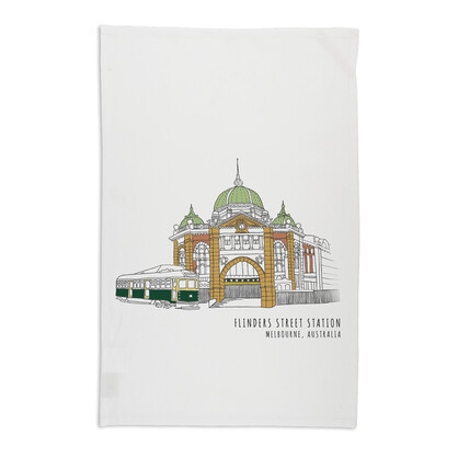 Organic Cotton Tea Towel - Flinders Street