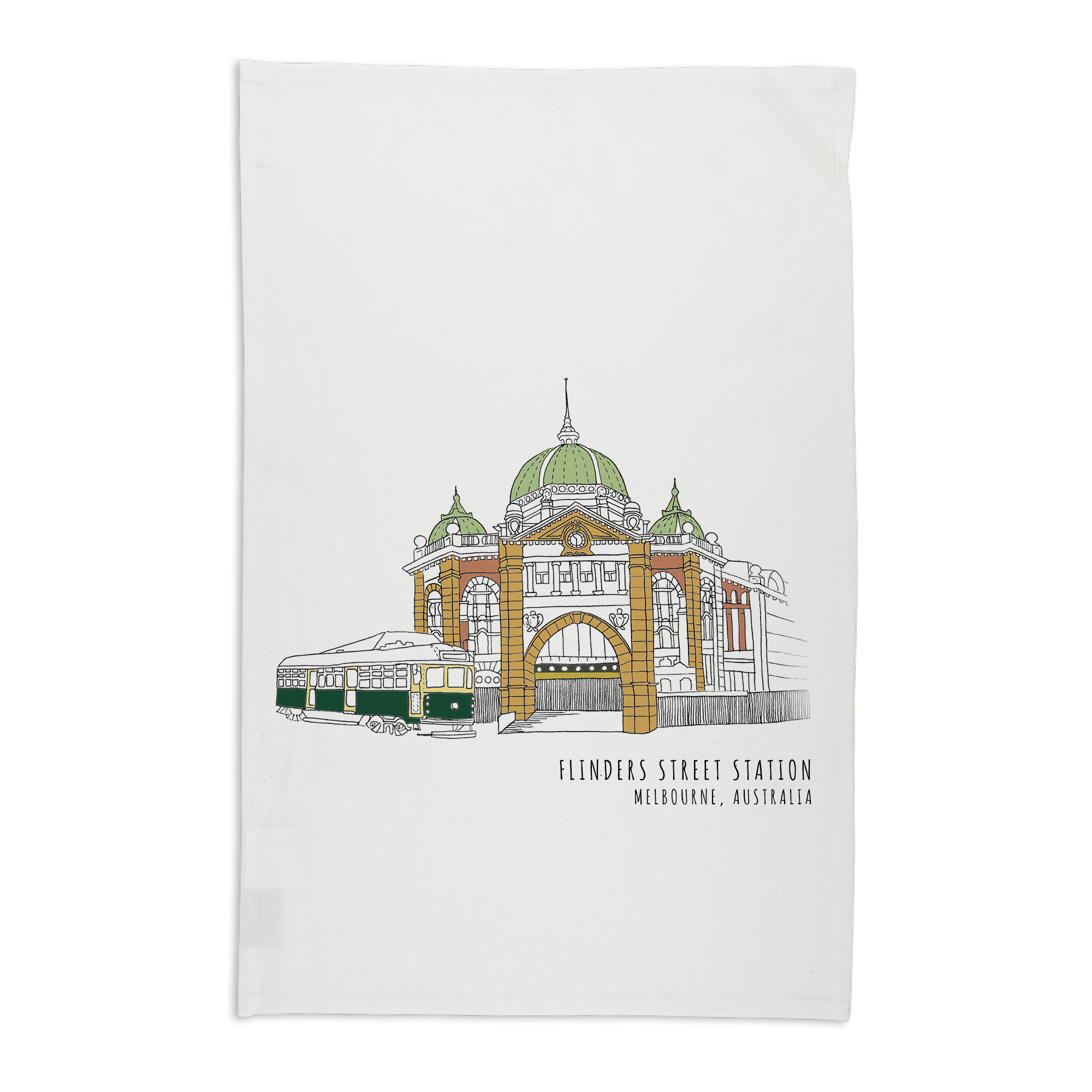 Organic Cotton Tea Towel - Flinders Street