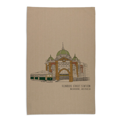 Organic Cotton Tea Towel - Flinders Street
