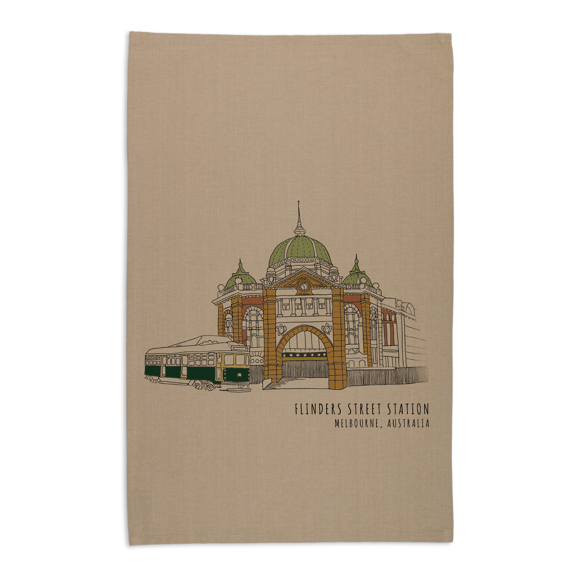Organic Cotton Tea Towel - Flinders Street