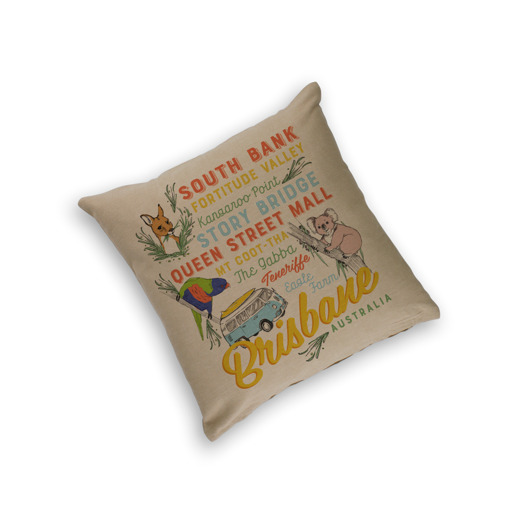 Wholesale Organic Cotton Cushion Cover Brisbane Words The Linen