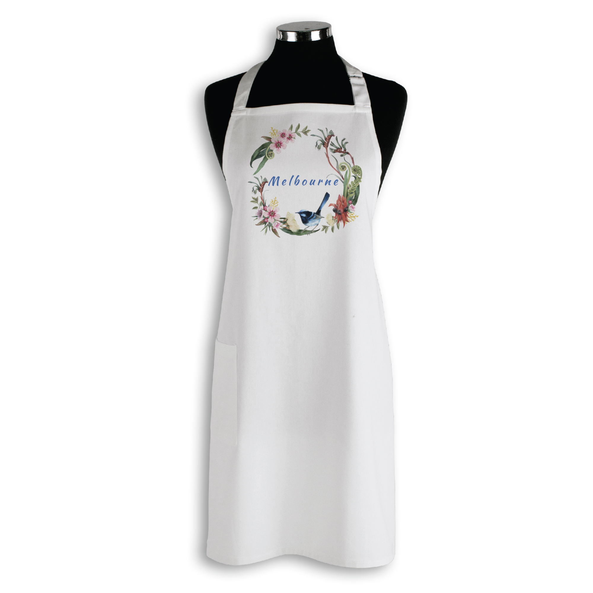 Organic Cotton Apron - Floral Wreath Melbourne