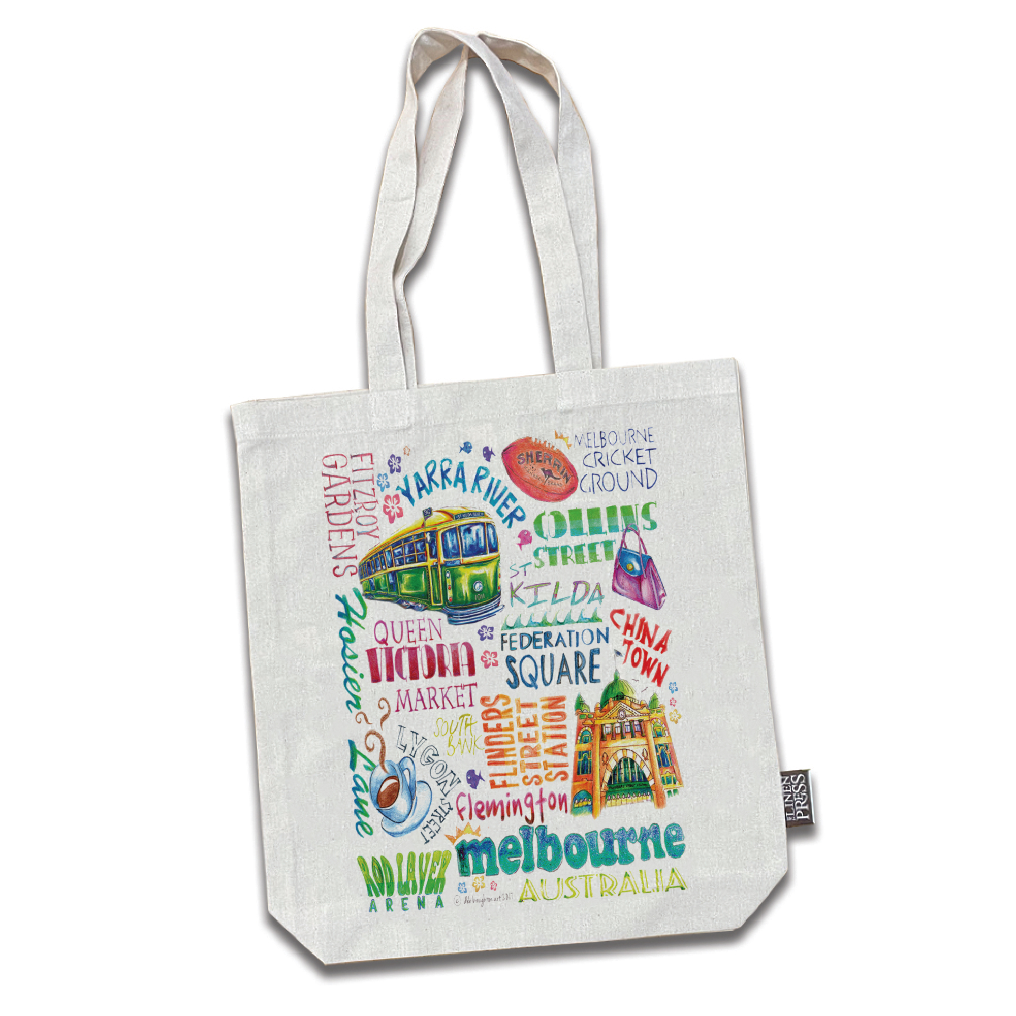Cotton Tote Bag - Melbourne Deborah Broughton Words