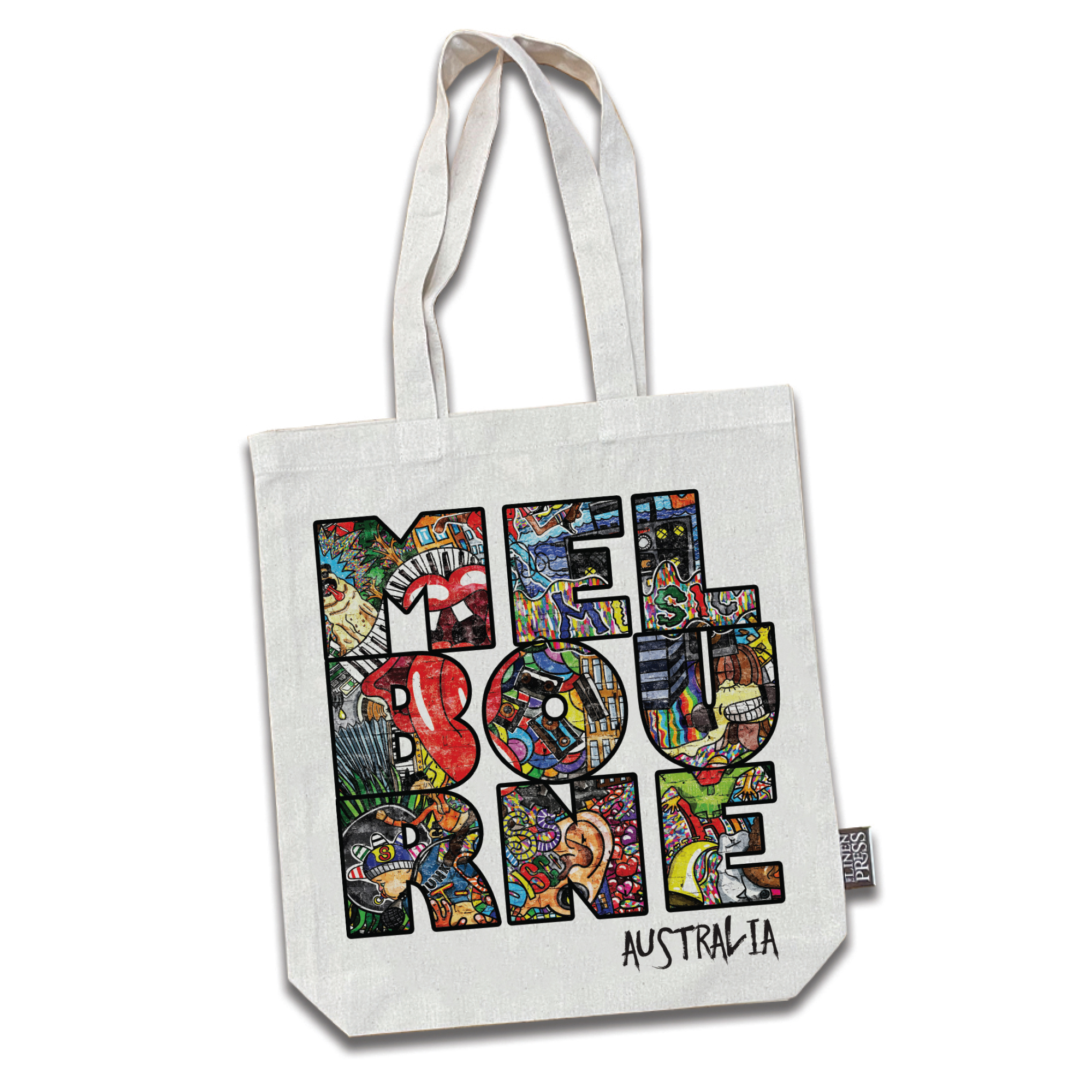 Cotton Tote Bag - Melbourne Graffiti Words