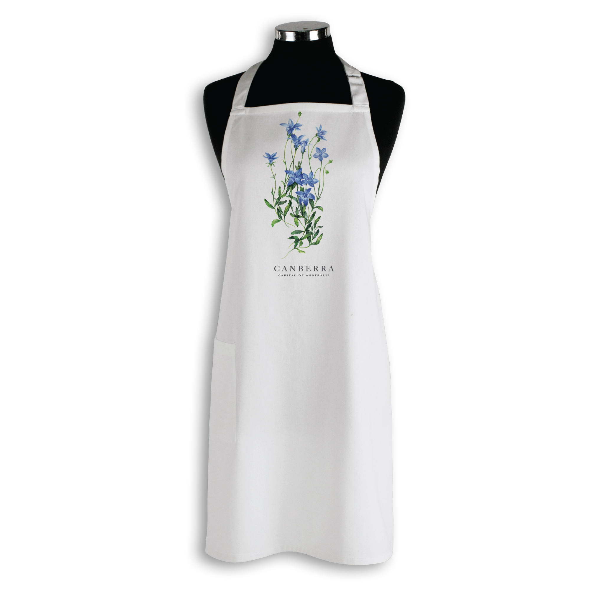 Organic Cotton Apron - Bluebell Canberra Capital of Australia