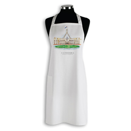 Organic Cotton Apron - Parliament House Canberra Capital of Australia