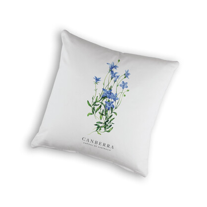 Organic Cotton Cushion Cover - Bluebell Canberra Capital of Australia