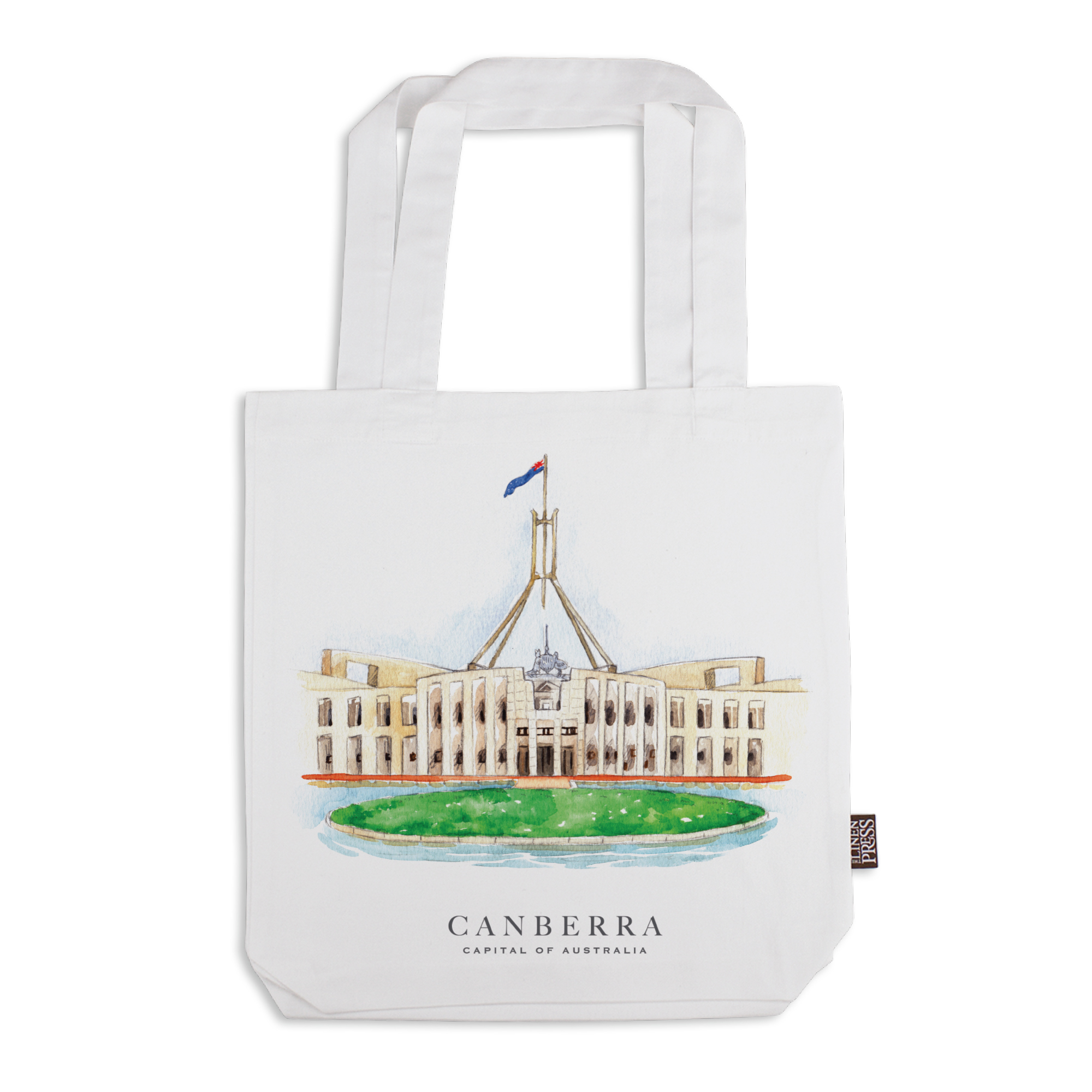 Organic Cotton Tote Bag - Parliament House Canberra Capital of Australia
