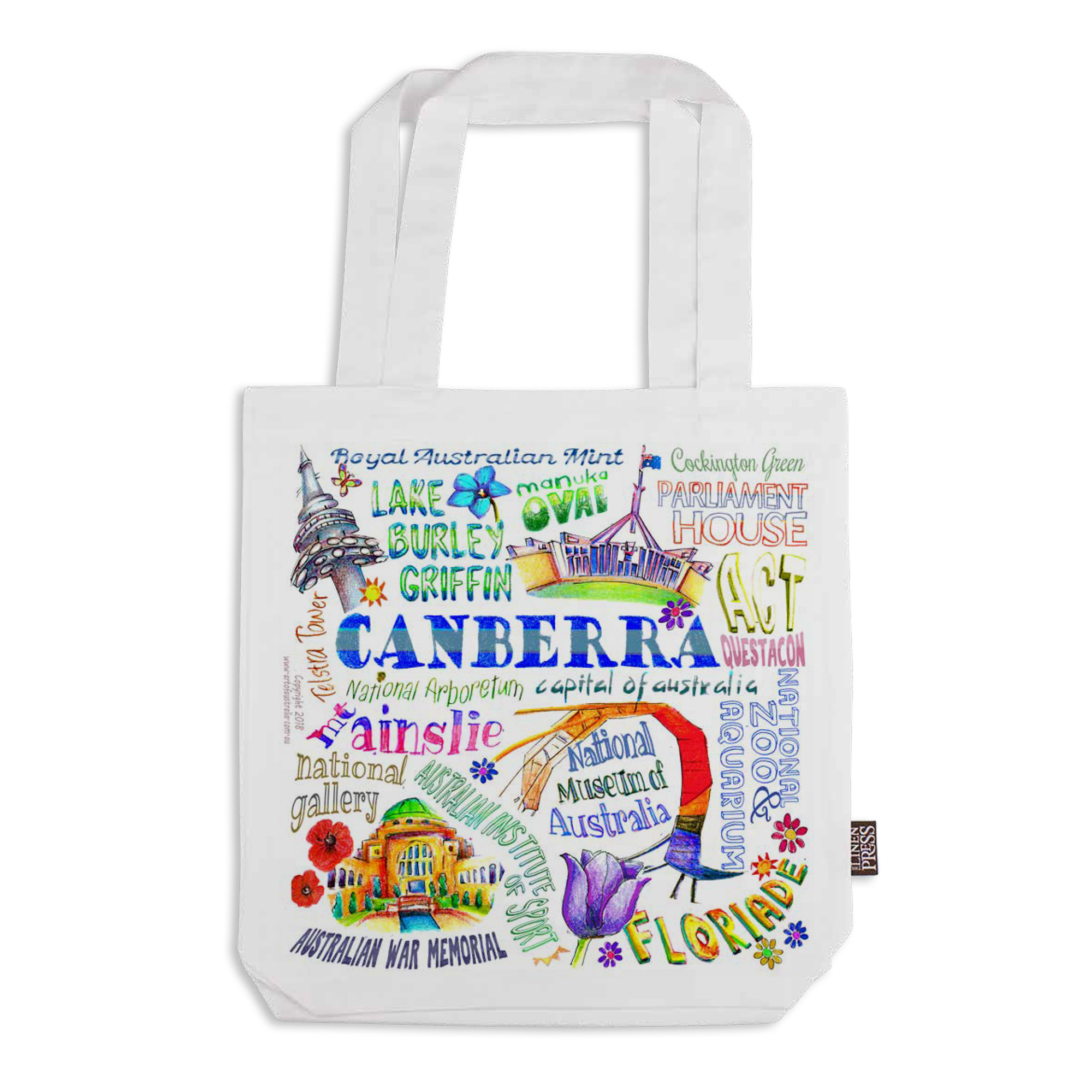 Organic Cotton Tote Bag - Deborah Broughton Canberra Words
