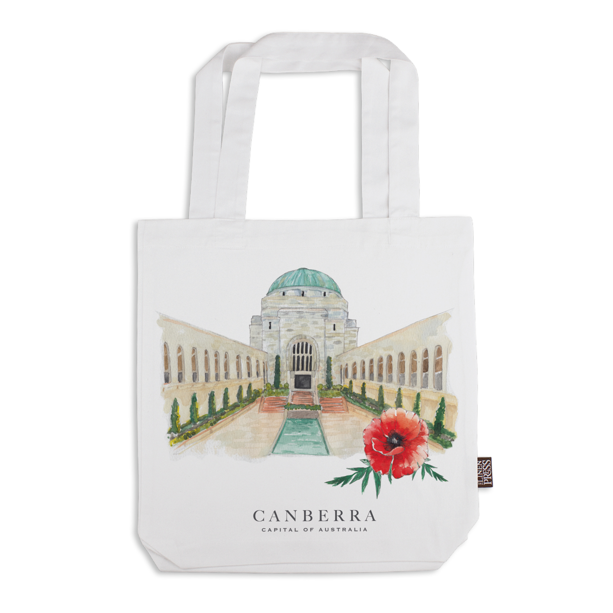 Organic Cotton Tote Bag - War Memorial Canberra Capital of Australia