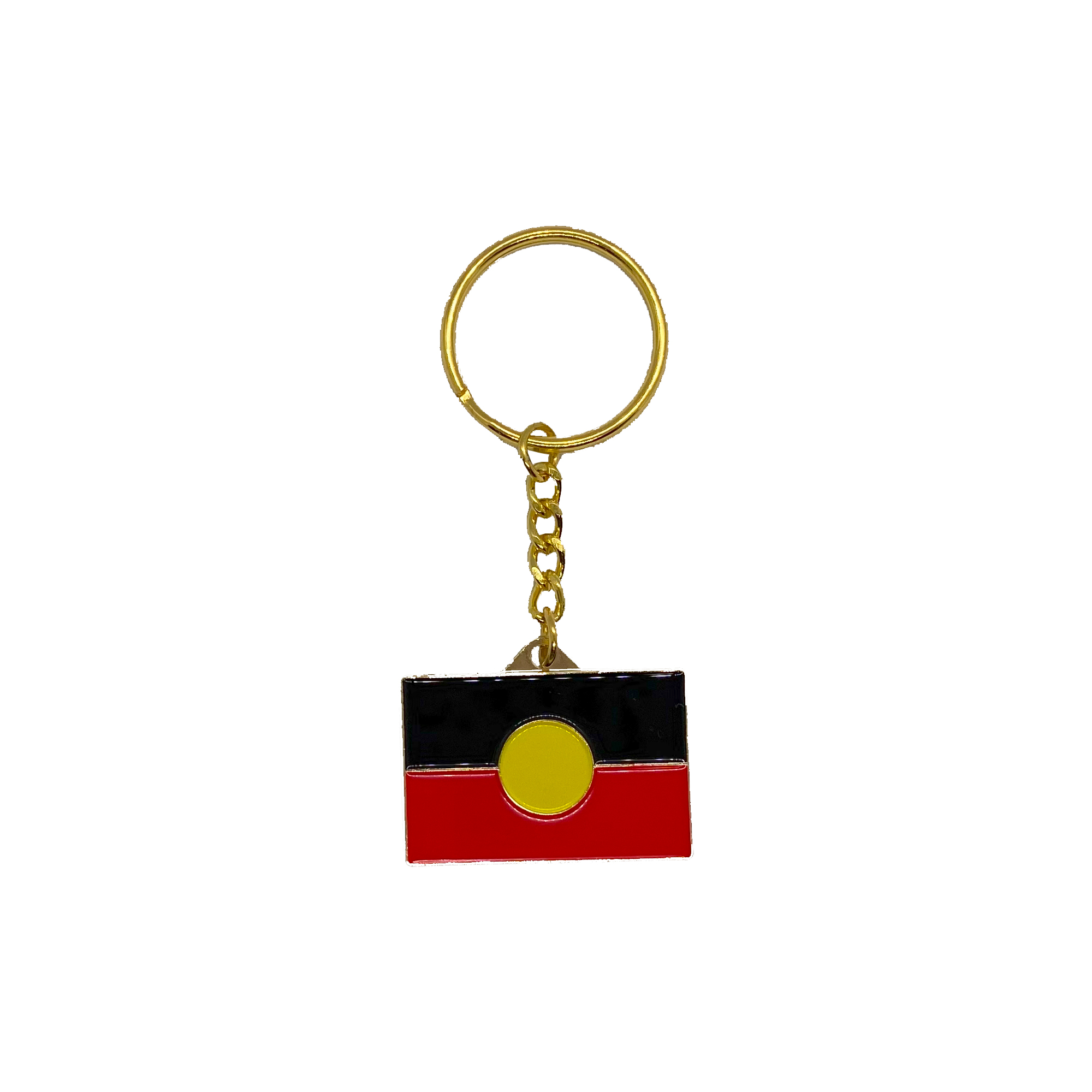 Keyring Enamel Aboriginal Flag