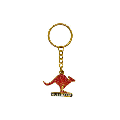 Keyring Enamel Glitter Kangaroo