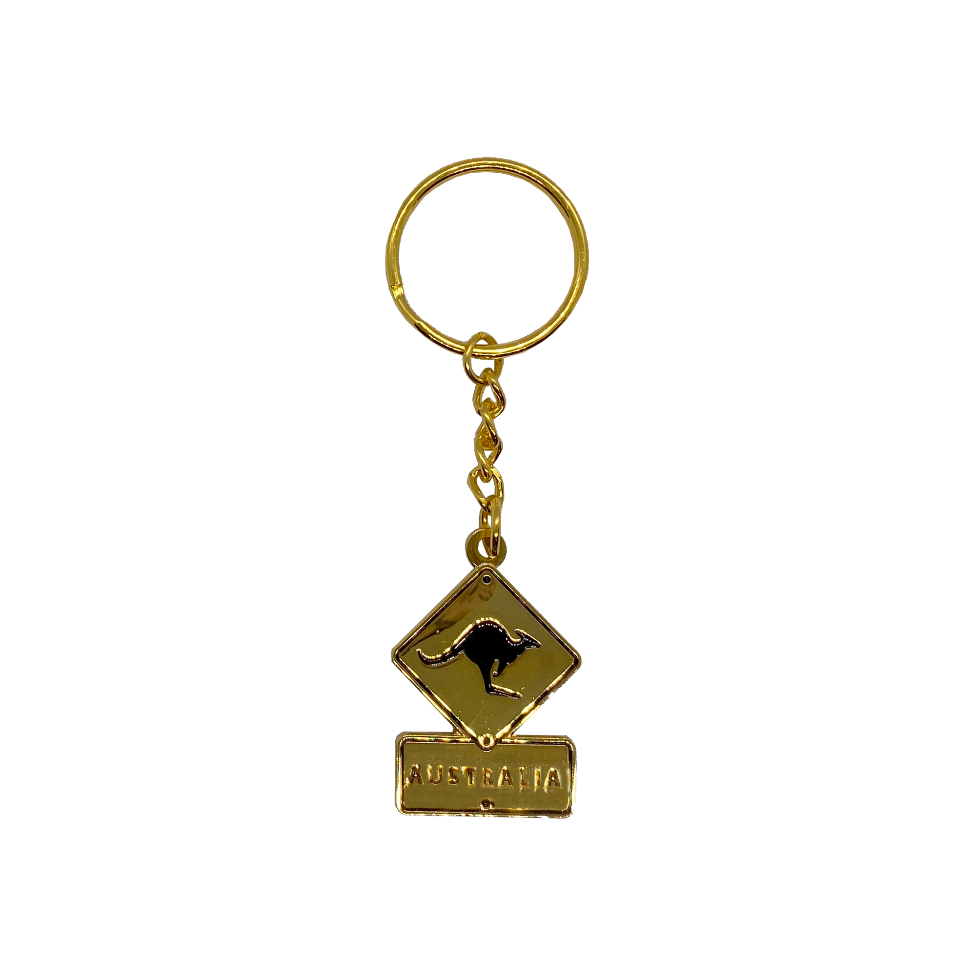 Keyring Enamel Kangaroo Roadsign