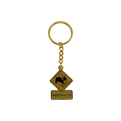 Keyring Enamel Koala Roadsign