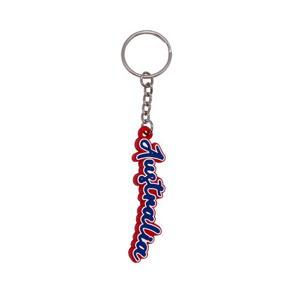 Keyring PVC Australia Blue/Red