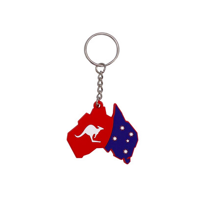 Keyring PVC Map Roo Stars