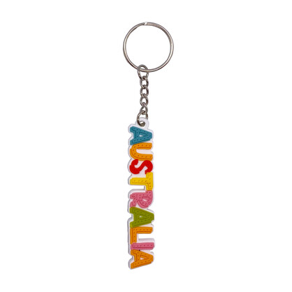 Keyring PVC Australia Colourful Word