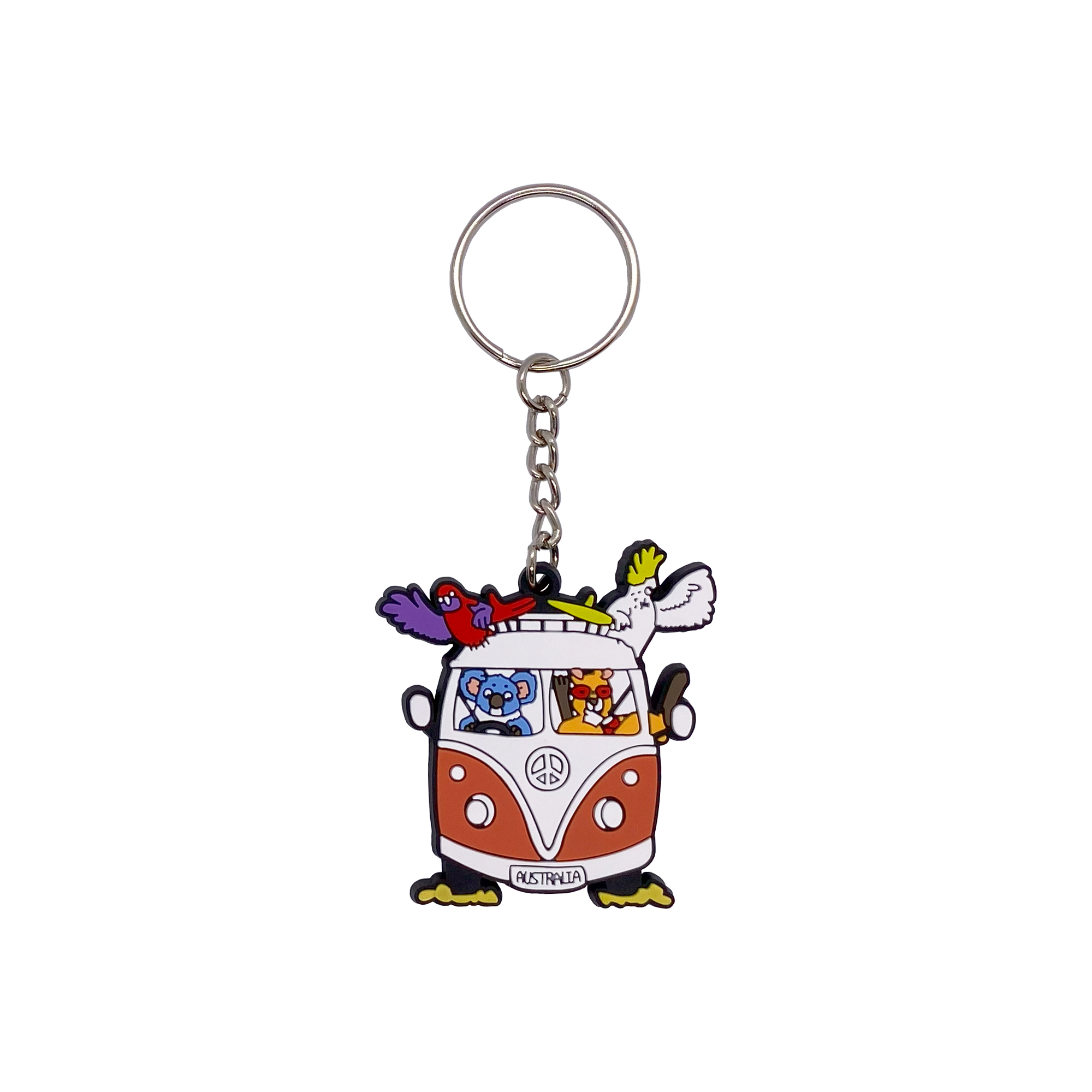 Keyring PVC Australia Animals Van