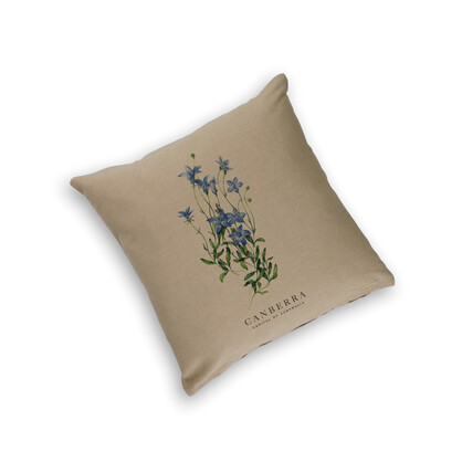 Organic Cotton Cushion Cover - Bluebell Canberra Capital of Australia