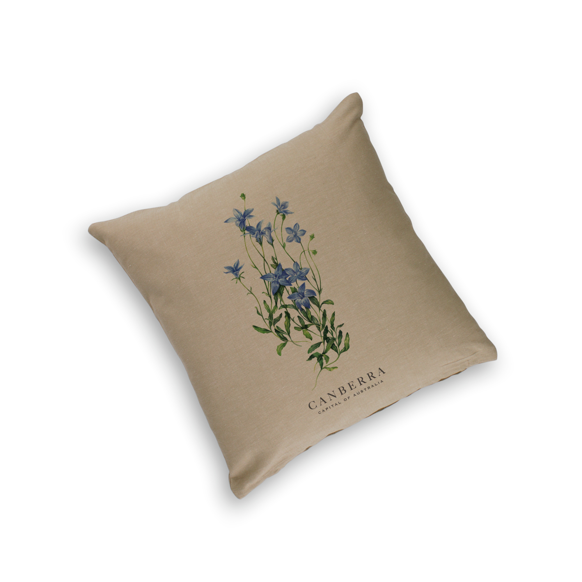Organic Cotton Cushion Cover - Bluebell Canberra Capital of Australia