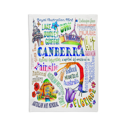 Organic Cotton Tea Towel - Deborah Broughton Canberra Words
