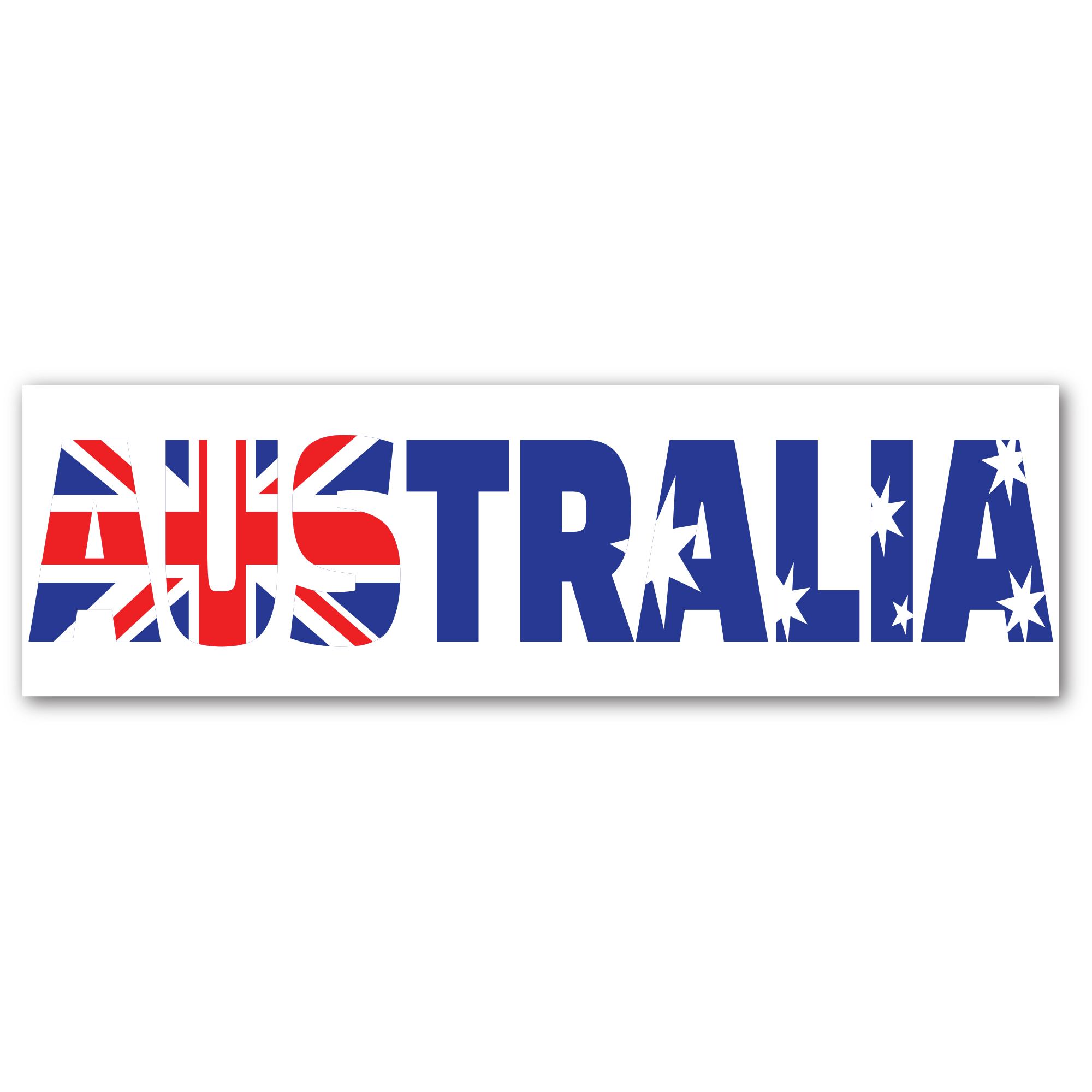 Sticker Vinyl Bumper Australia Flag Word