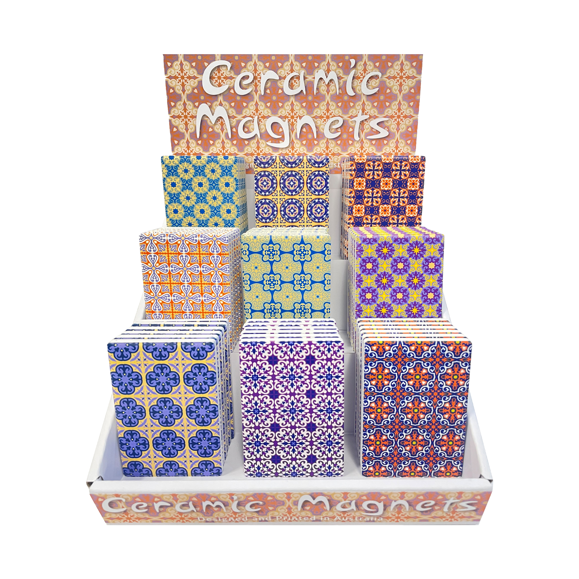 Orange Tiles Ceramic Magnet CDU