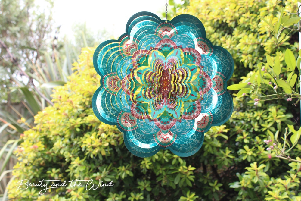 Turquoise Snowflake Wind Spinner
