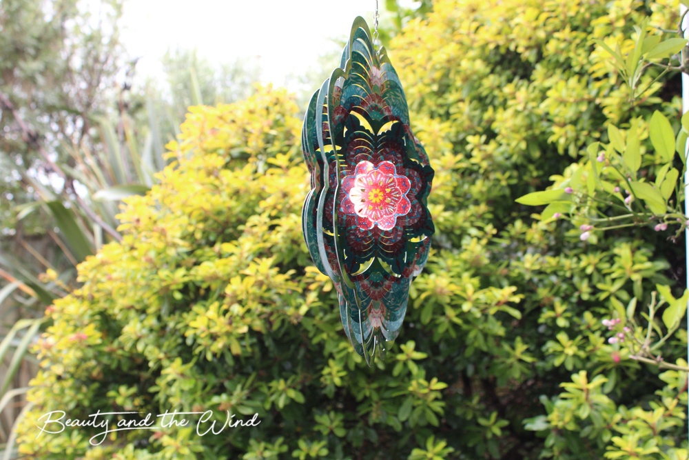 Turquoise Snowflake Wind Spinner