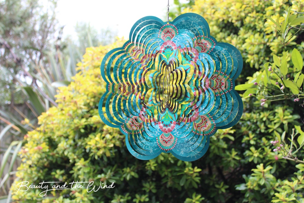 Turquoise Snowflake Wind Spinner