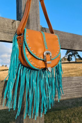 Esmeralda Bag - Tan/Turquoise