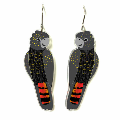 Black Cockatoo Earrings