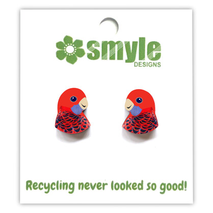 Crimson Rosella Studs